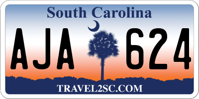 SC license plate AJA624