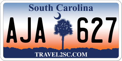 SC license plate AJA627