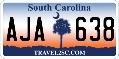 SC license plate AJA638