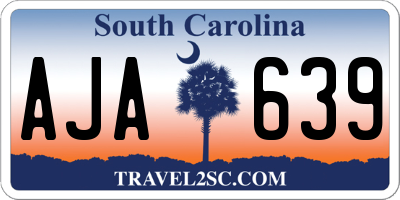 SC license plate AJA639