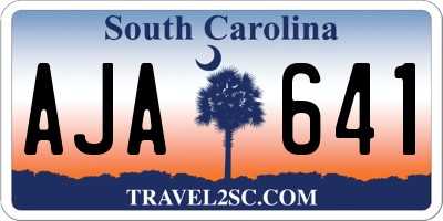 SC license plate AJA641