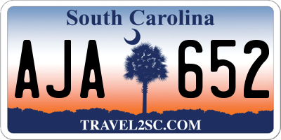 SC license plate AJA652