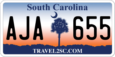 SC license plate AJA655