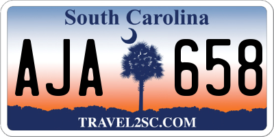 SC license plate AJA658