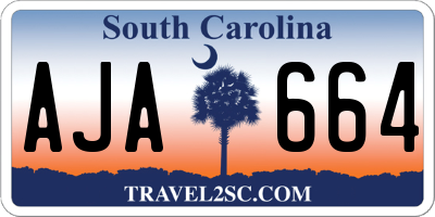 SC license plate AJA664