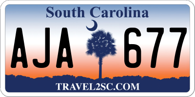SC license plate AJA677