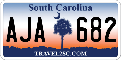 SC license plate AJA682