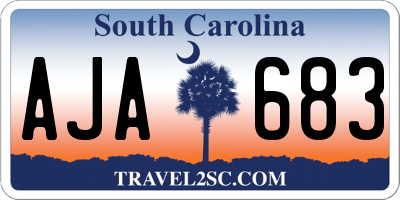 SC license plate AJA683