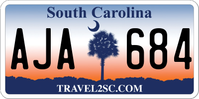 SC license plate AJA684