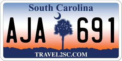 SC license plate AJA691