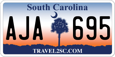 SC license plate AJA695
