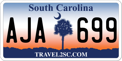 SC license plate AJA699