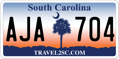 SC license plate AJA704