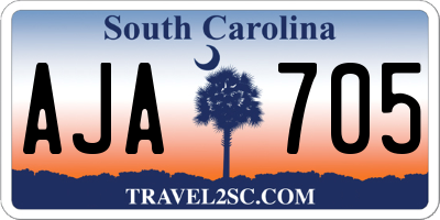 SC license plate AJA705