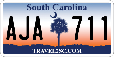 SC license plate AJA711