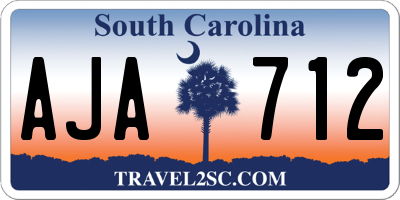 SC license plate AJA712