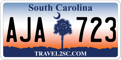 SC license plate AJA723