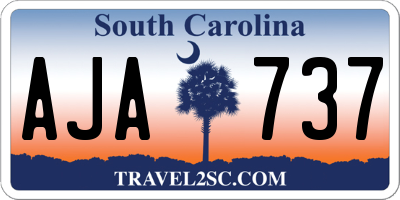 SC license plate AJA737