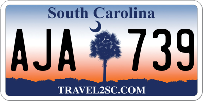 SC license plate AJA739