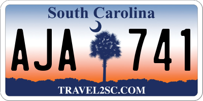 SC license plate AJA741