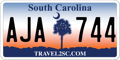 SC license plate AJA744