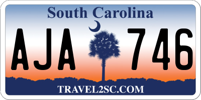 SC license plate AJA746