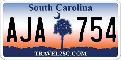SC license plate AJA754