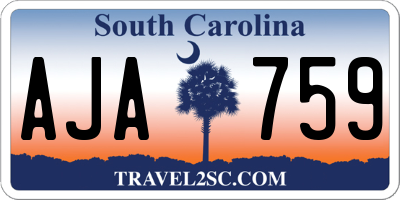 SC license plate AJA759