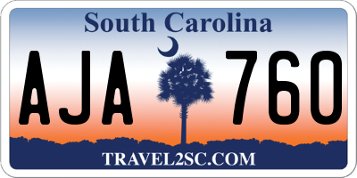 SC license plate AJA760