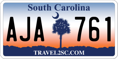 SC license plate AJA761