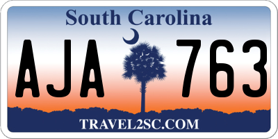 SC license plate AJA763