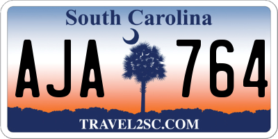SC license plate AJA764