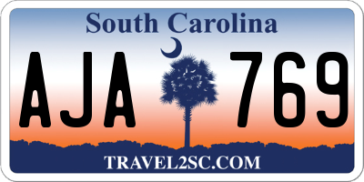 SC license plate AJA769