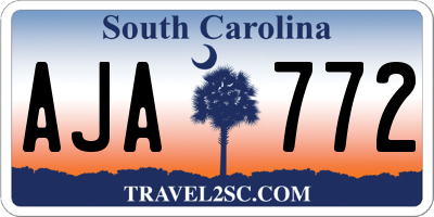 SC license plate AJA772