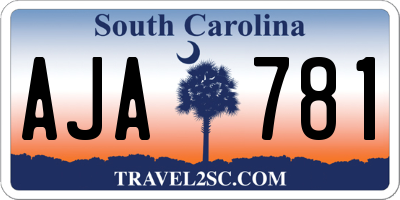 SC license plate AJA781