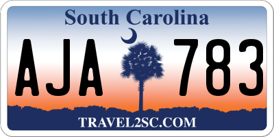 SC license plate AJA783