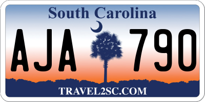 SC license plate AJA790