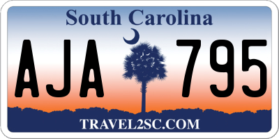 SC license plate AJA795