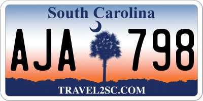 SC license plate AJA798