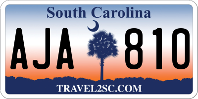 SC license plate AJA810