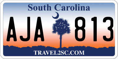SC license plate AJA813
