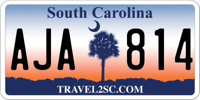 SC license plate AJA814