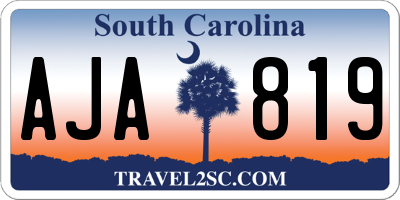 SC license plate AJA819