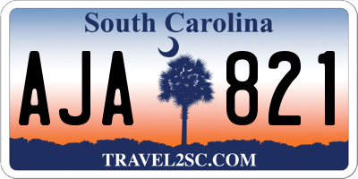SC license plate AJA821