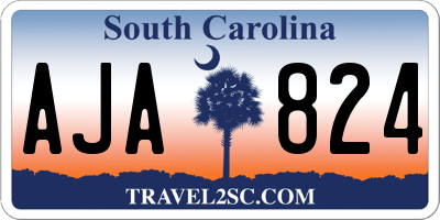SC license plate AJA824