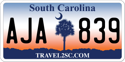 SC license plate AJA839