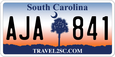 SC license plate AJA841