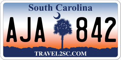 SC license plate AJA842