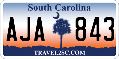 SC license plate AJA843