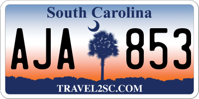 SC license plate AJA853